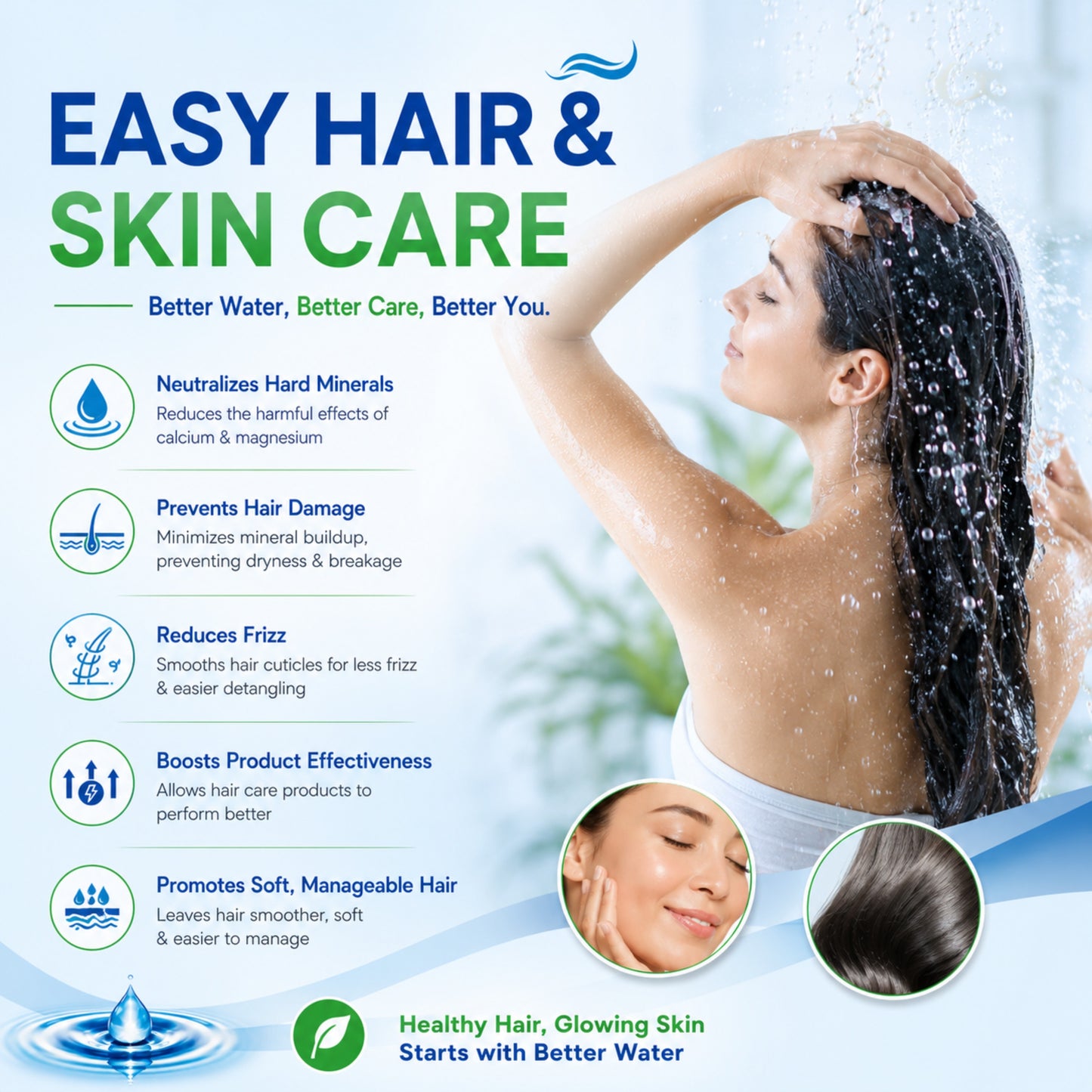 Showerzen™ Advanced Instant Water Softener Liquid |Apple Cider Vinegar + Sodium Gluconate