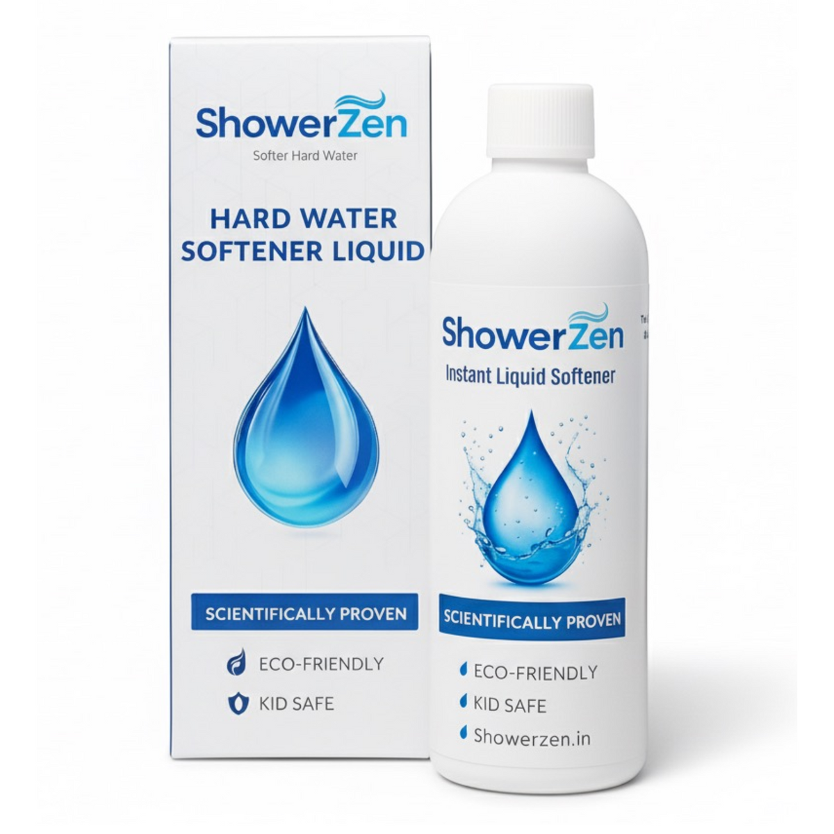 Showerzen™ Instant Hard Water Softener | 500ml | No Harsh Chemicals | pH Balanced | Safe for Kids & Family